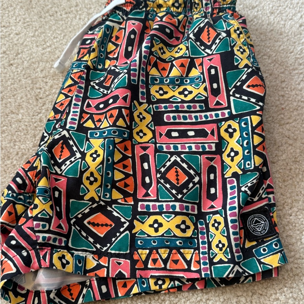 Bershka Multicolor Geometric Print Shorts